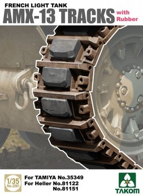 French Light Tank AMX-13 Tracks with Rub Rubber