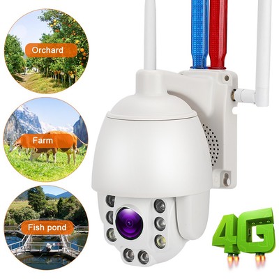 EU Plug 2.5in 3G/4G 10x Zoom Dome CCTV IP Camera PTZ Night Vis-ion Outdoor W Hot