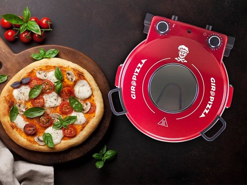 Beper P101CUD301 Pizzaofen mit Bullauge, 400°, 31 cm Keramikplatte, 5 Kochstufen - Bild 5 von 8