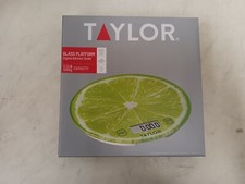 Taylor Digital Glass Kitchen Scale 11lb/5kg Capacity Lime Green BRAND NEW
