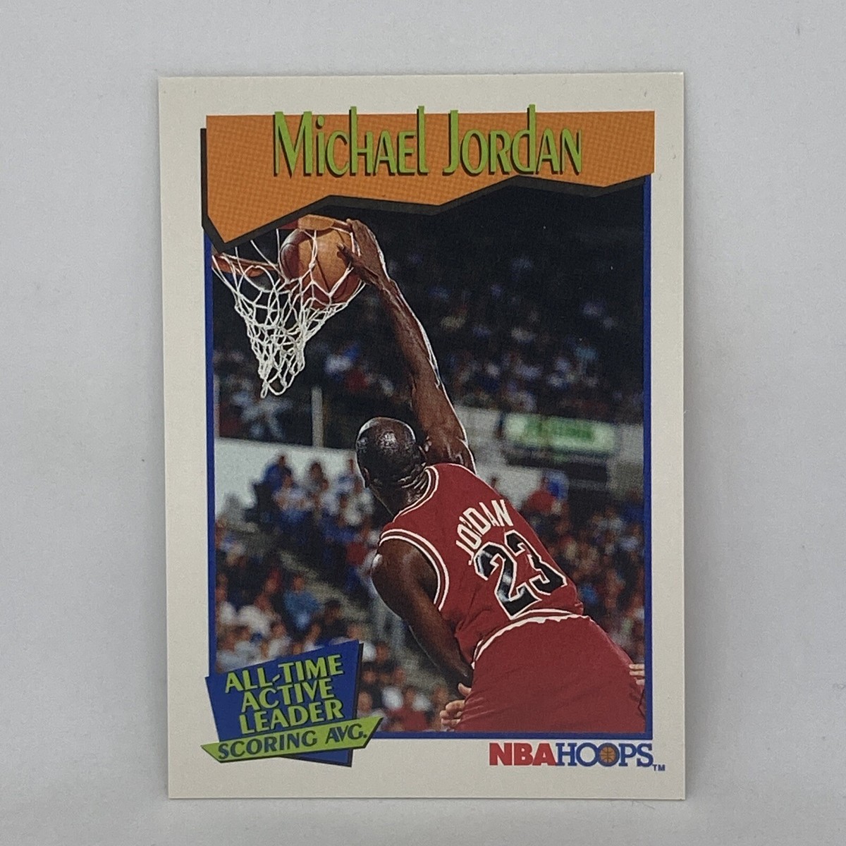 Michael Jordan Scoring Leader Insert 1991 NBA Hoops Basketball