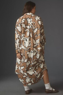 Anthropologie The Soren Long-Sleeve Shirt Dress by Maeve Anthropologie The Soren Long-Sleeve Shirt Dress by Maeve