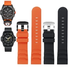 Fluoro Rubber Watch Band Fit For Luminox XS3749 3789 3741 3745 Waterproof Strap