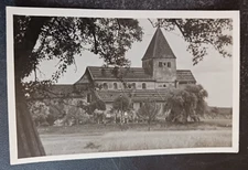 vtg postcard Insel REICHENAU BODENSEE Oberzell GERMANY exterior church RPPC