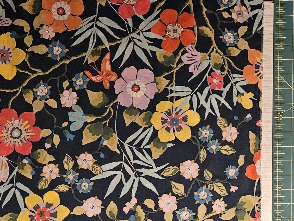 Ткань Liberty с цветочным рисунком для газона легкая полностью хлопковая ткань БОЛЕЕ 1,25 ЯРДА - Изображение 2 из 3