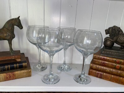 Riesiges JOHN LEWIS Set 4 Gin Gläser groß Cocktail Aperol Spritz Fisch Schale riesig