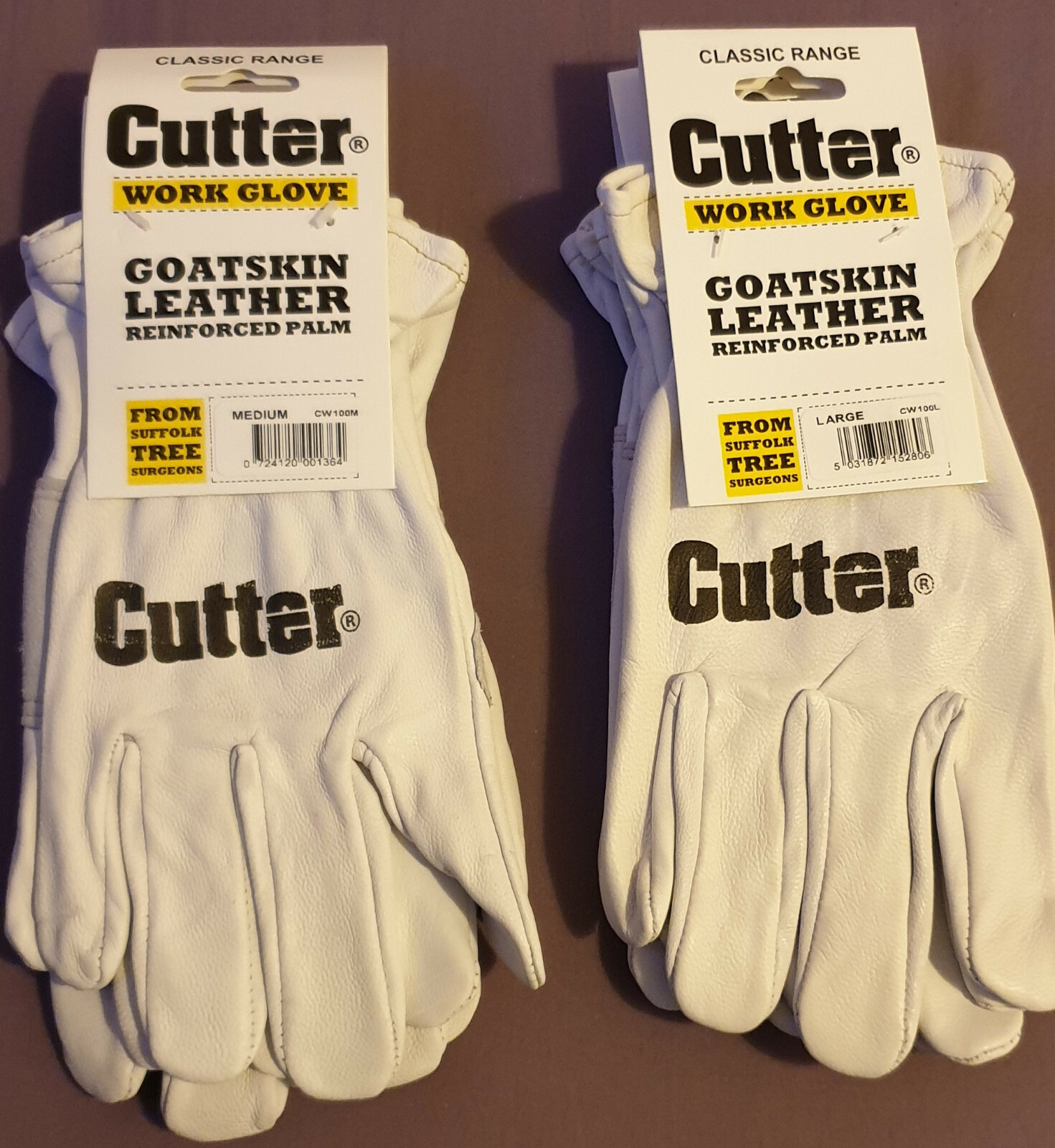 Cutter CW100 Work Gloves, Goatskin Leather, Everyday Outdoor Gloves