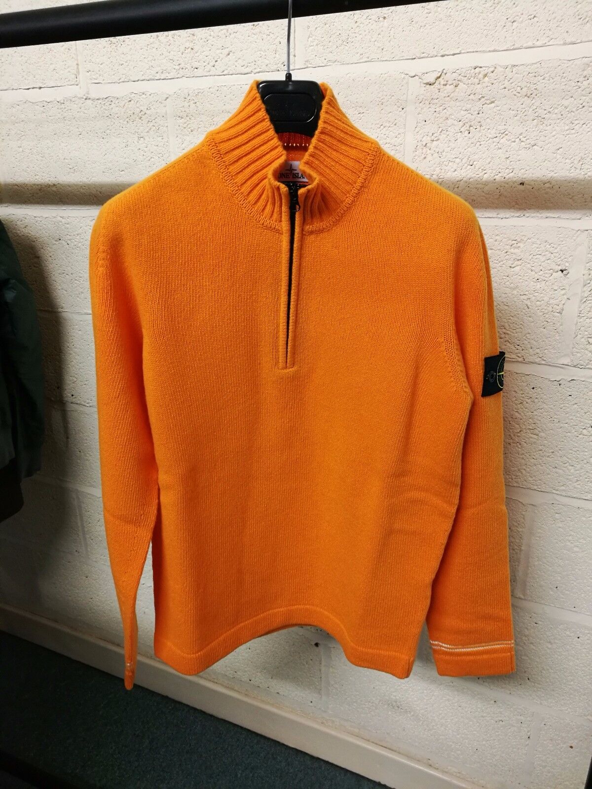 Stone Island Half Zip Knit In Orange BNWT Stone Island Half Zip Knit In Orange BNWT
