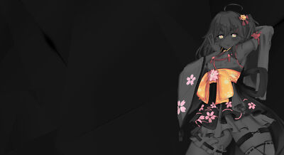 Anime Monochrome Selective Coloring Girls Sakura  Gaming Mat Desk 48648