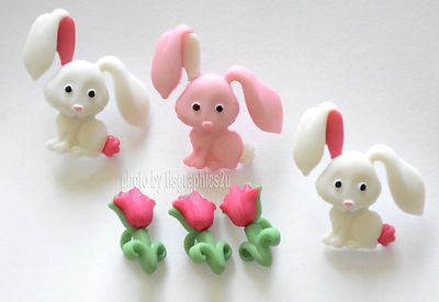 Bunny Love / Dress It Up Buttons Jesse James  / Rabbit & Tulip Embellishments