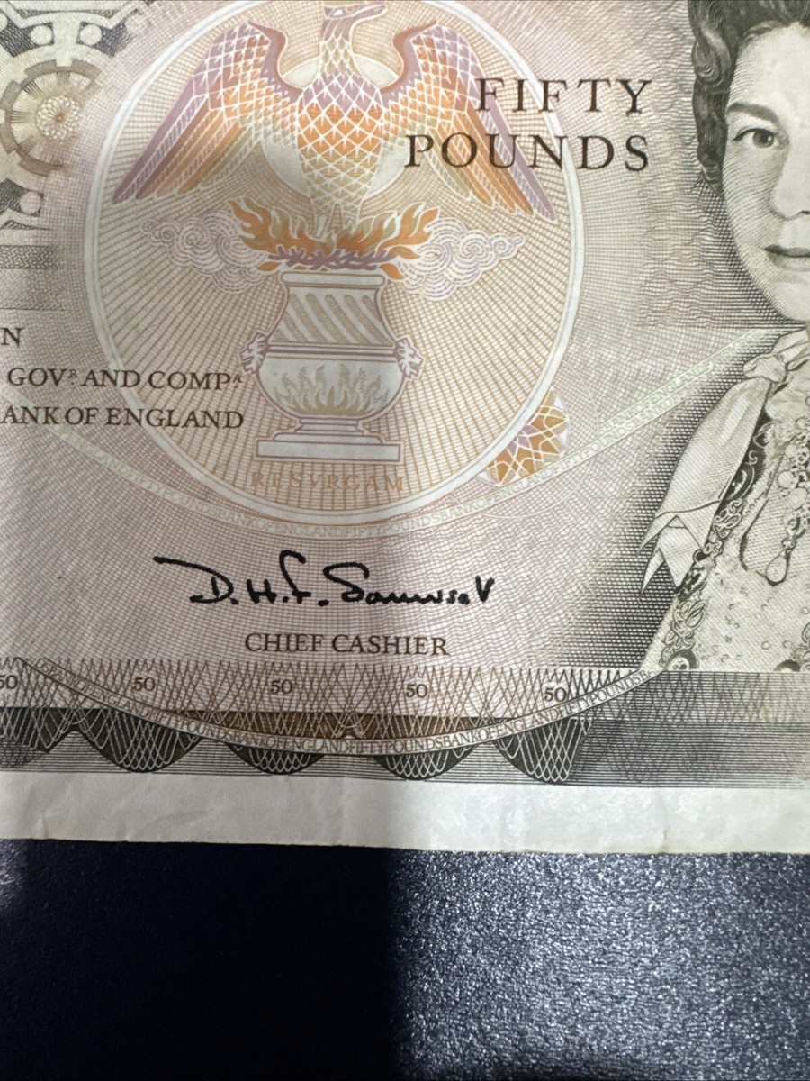 Old £50 Fifty Pound Bank Of England Note. Excellent Condition