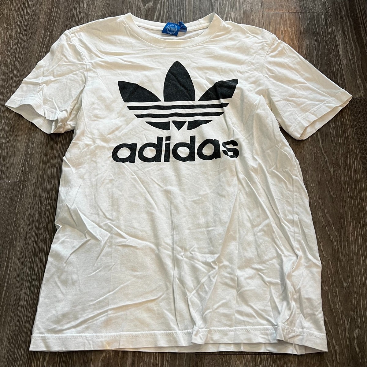 ★★Adairs★★ Trefoil short sleeve tee white IW6310 Adidas Originals Trefoil Short Sleeve Tee White/Black Size