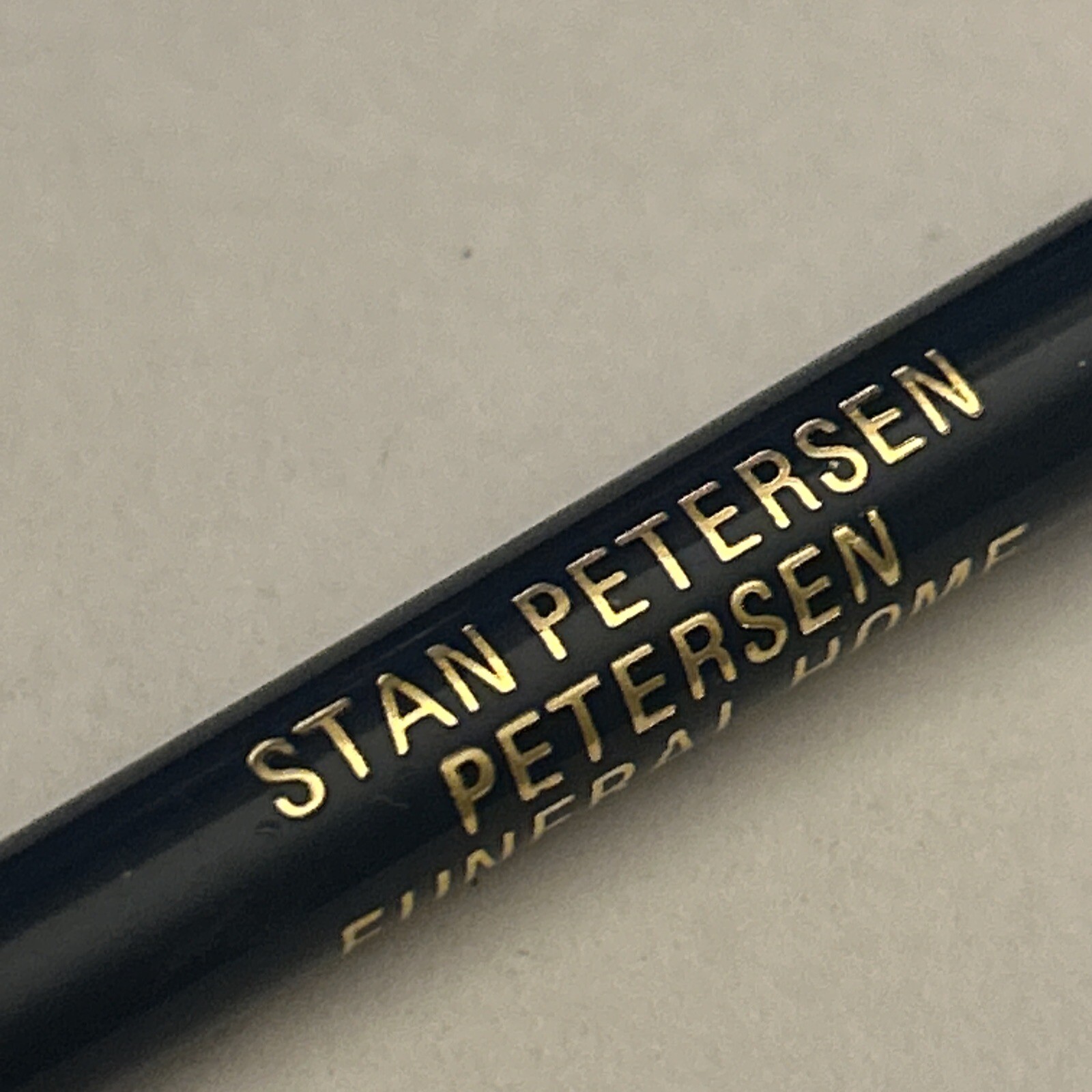 LOT (2) VTG Ballpoint Pens Stan Petersen Funeral Home Forest City Iowa