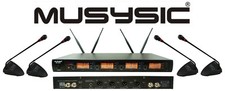 4-channel Uhf Diversity Wireless Conference Meeting Mic System (4x40) Mu-udx4-mm