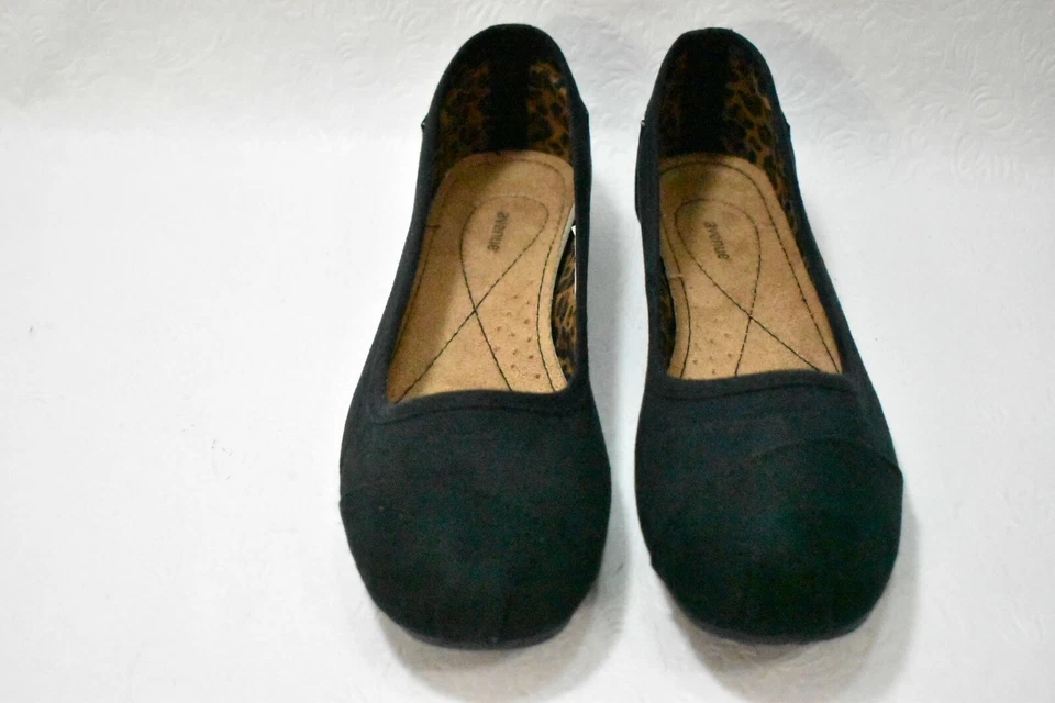 Zapatos Avenue Mocasines Negros Planos Talla 7 Anchos Para Mujer Nuevos Foto 4 de 4