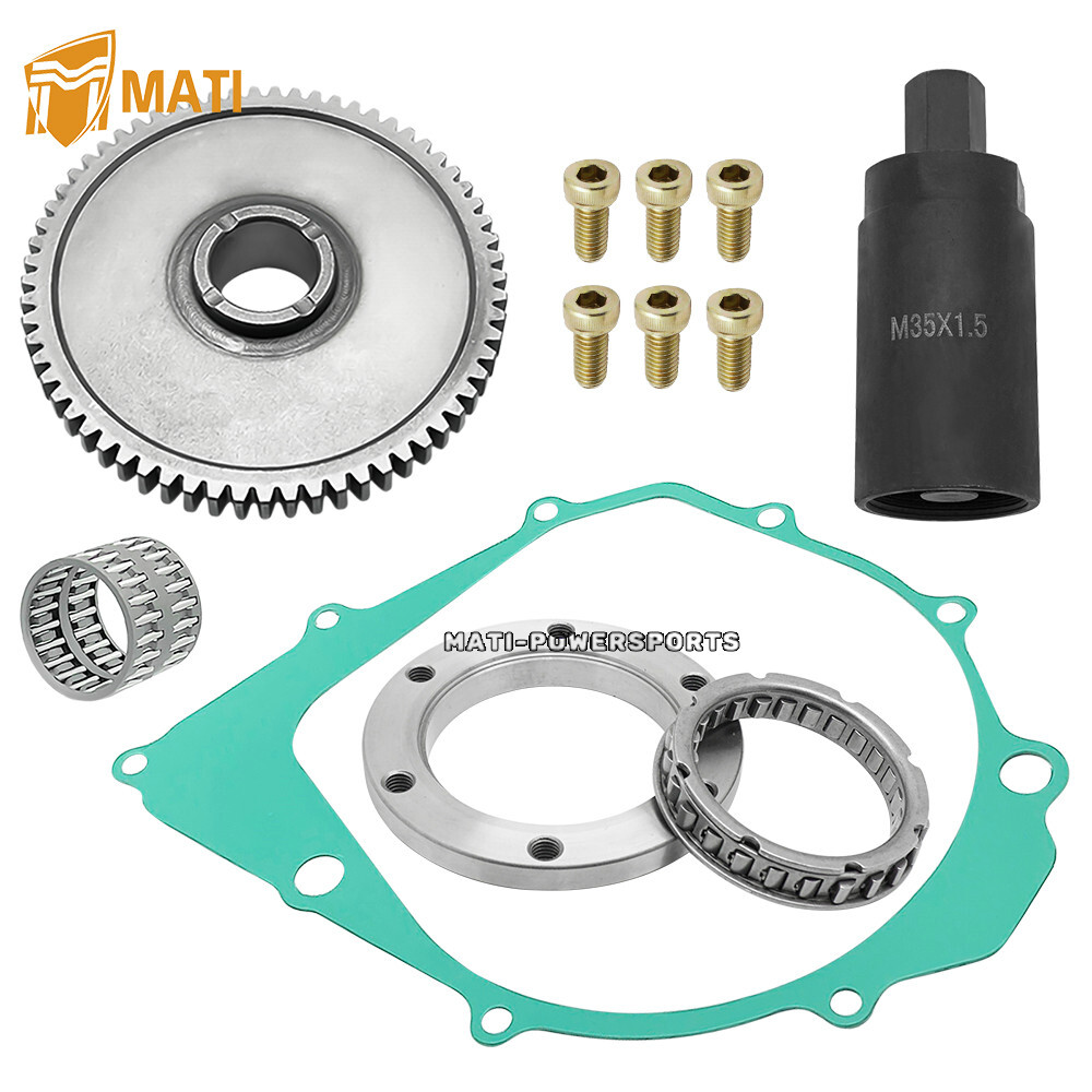 Starter Clutch Gear w/Gasket Flywheel Puller Kit for Yamaha Warrior
