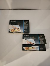 2 Packs Epson Premium Photo Paper Glossy 4 x 6 100 Sheets 1 New, 1 Opened