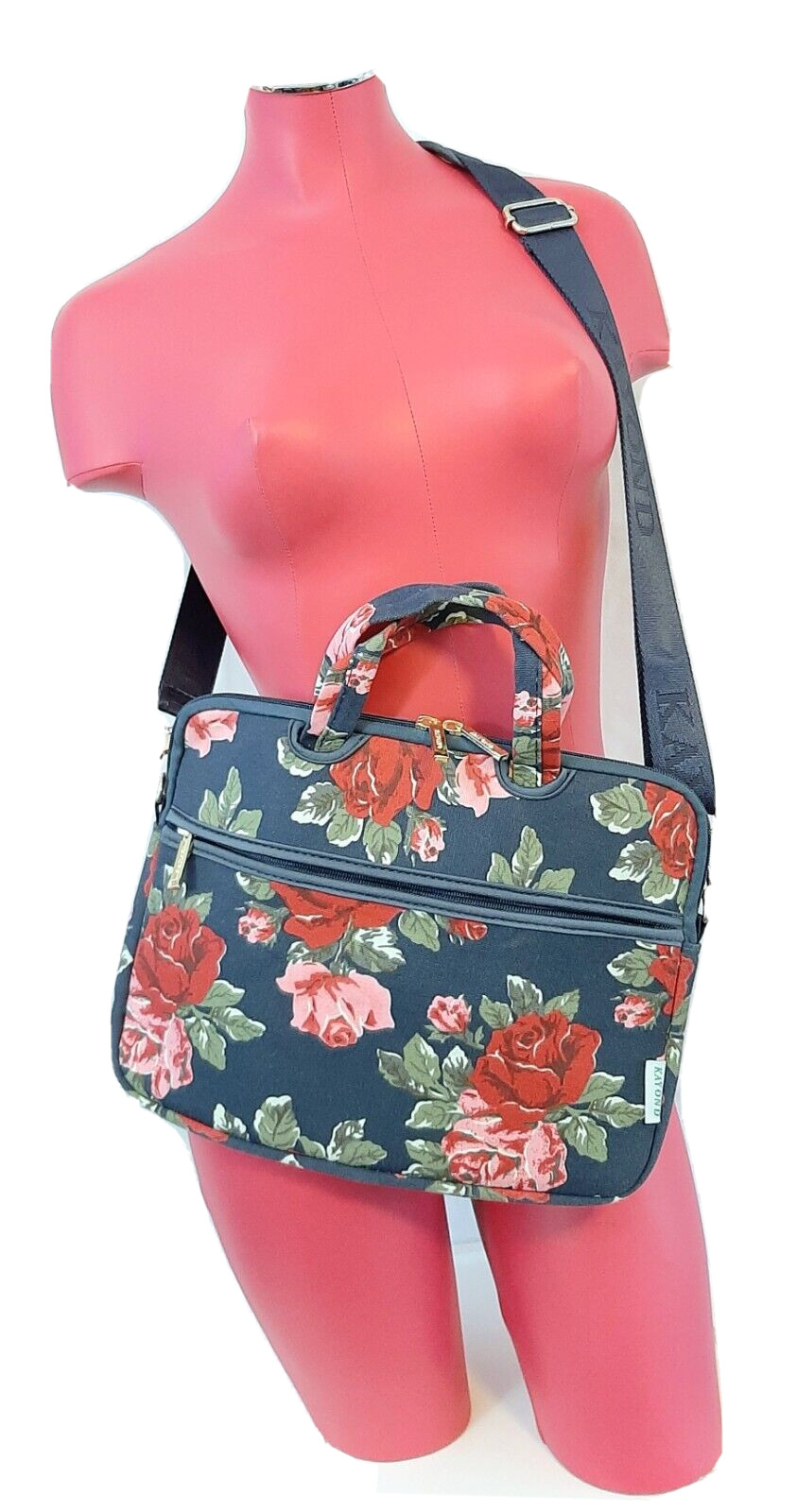 Kayond Crossbody Messenger Laptop Bag Blue Pink Red Floral