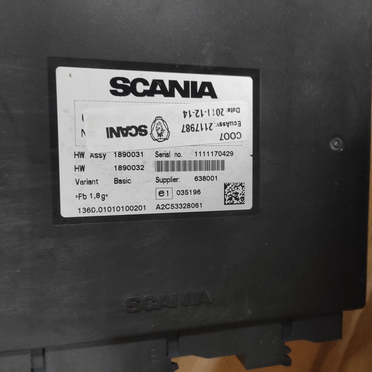 Coo7 ECU Computer Scania Basic Automat Extended Manual 2309733  