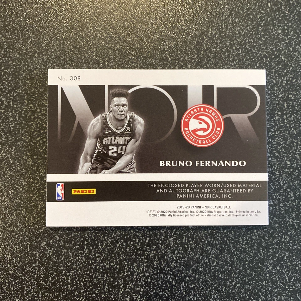 BRUNO FERNANDO 2019-20 NOIR RPA ROOKIE PATCH AUTOGRAPH RC AUTO /99 - Image 2 of 2