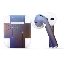 Skins Wraps compatible for Apple Airpods Vector Weird Digital Glass