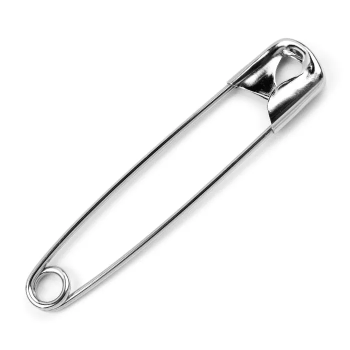 48 TOP QUALITY LARGE SAFETY PINS, 56MM APPROX 2 INCHES LONG, SILVER