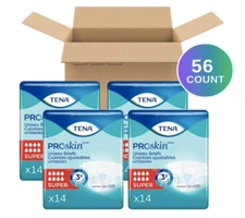 Tena ProSkin Incontinence Adult Diapers Soft Absorbent Comfort, Large