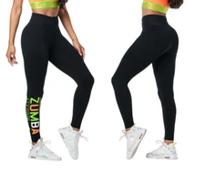 Zumba Now High Waisted Ankle Leggings ~ Bold Black ~ XS  &  S ~ New! Free Ship!