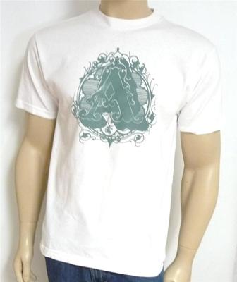 Ambiguous Progress Graphic Tee White Crew T-Shirt 100% Cotton New NWT Mens