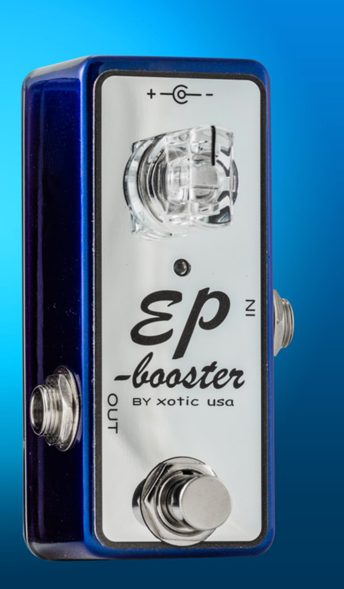Xotic EP Booster Boost Pedal Echo Plex Preamp Metallic Blue Ltd Ed