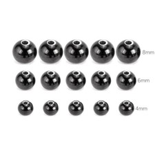 Black Stainless Steel Spacer Beads Ball Beads for Charm Bracelets DIY Jewelry