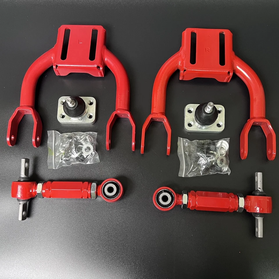 Adjustable Front Upper +Rear Camber Arm Control Rod Kit for Honda Civic EG 92-95 - Image 2 of 4