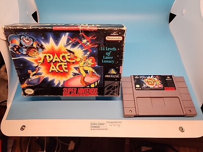 Space Ace (Super Nintendo SNES)  w/Box & Tested! No Manual