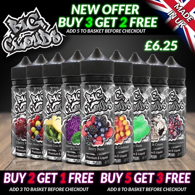 100ml PREMIUM E Liquid Vape E Juice EXTRA STRONG - BIG CLOUDS VG 70/30 PG  ml 0mg | eBay UK