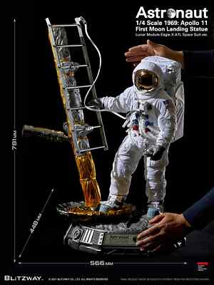 BANDAI 1:4 SCALE US APOLLO Astronaut 2.0 1/4 Resin Statue Model #47946~NEW