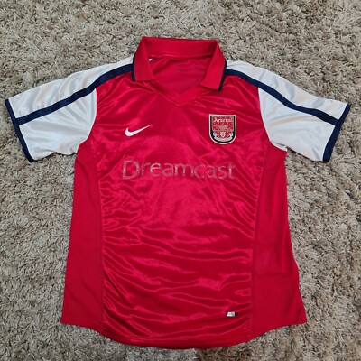 Vintage Arsenal Shirt Mens Medium Dreamcast Home Red Nike 00 01
