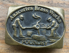Anacortes Brass Works Foundry Belt Buckle--Free Ship