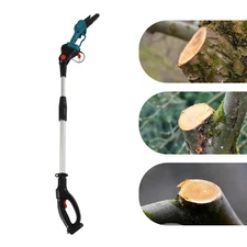 Cordless Pole Chain Saw Electric Extendable Tree Pruner Cutter w/ Battery 750W