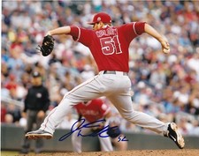 JORDAN WALDEN  ANAHEIM ANGELS   ACTION SIGNED 8x10