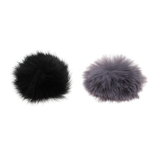 2Pcs Gray Outdoor Microphone Windscreen Wind Muff Furry Cover for Lapel Mic - Picture 4 of 12