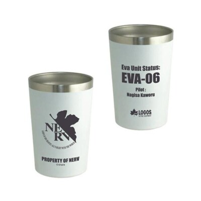 Evangelion NERV EVA&LOGOS White Stainless Steel Tumbler PILOTS ver. EVA-06