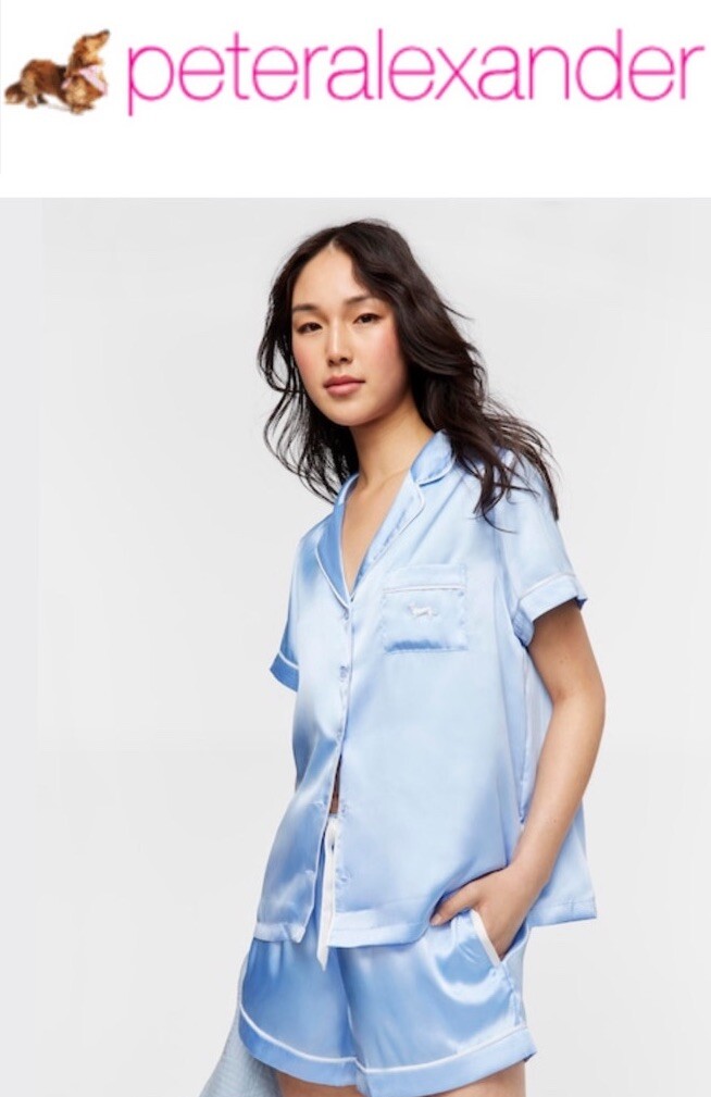 Peter Alexander Ladies PJ Pyjamas Satin Shortie Set (XS) New