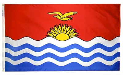 Kiribati Flag 2x3 Annin 194470 NYL-GLO High Quality Made USA   Priority Shipping