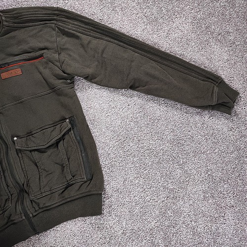 Adidas Saftey Range Baumwolljacke mit durchgehendem Reißverschluss für Herren - grün/khaki - Medium - Bild 4 von 12