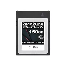 Delkin Devices BLACK CFexpress Type B Memory Card, up to 1725MB/s Read, 1530M...