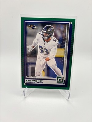 2025 panini donruss kyle van voy press proof green