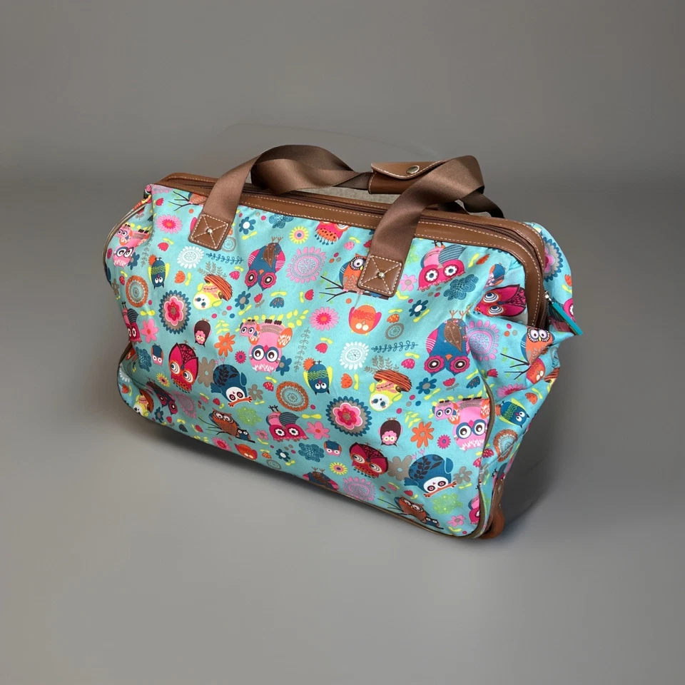 Bolsa de Lona con Marco con Ruedas LILY BLOOM Equipaje de Mano Búho Siempre Te Quiero Patrón Foto 3 de 4