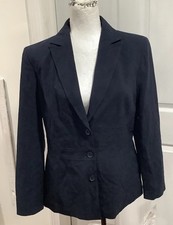 Evan Picone 3 Button Blazer Sz 8 Blue Factory Sample
