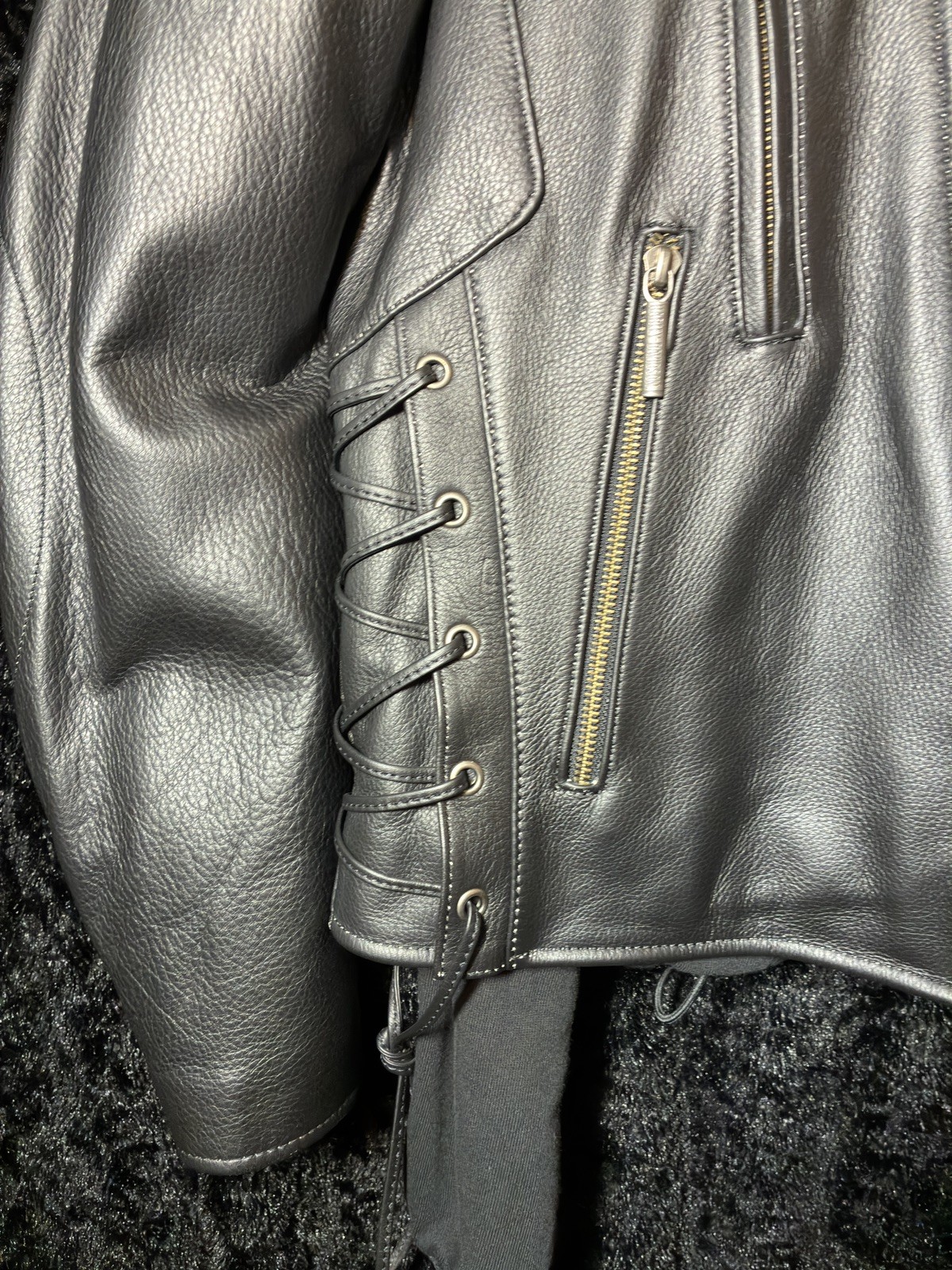 brand new 2010 Harley Davidson Mens Willie G Skull Black Leather 3in1 Jacket M image 5