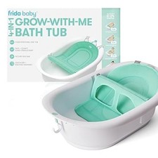 Frida Baby 4-in-1 Grow-with-Me Baby Bathtub, Baby Tub for Newborns to Toddler